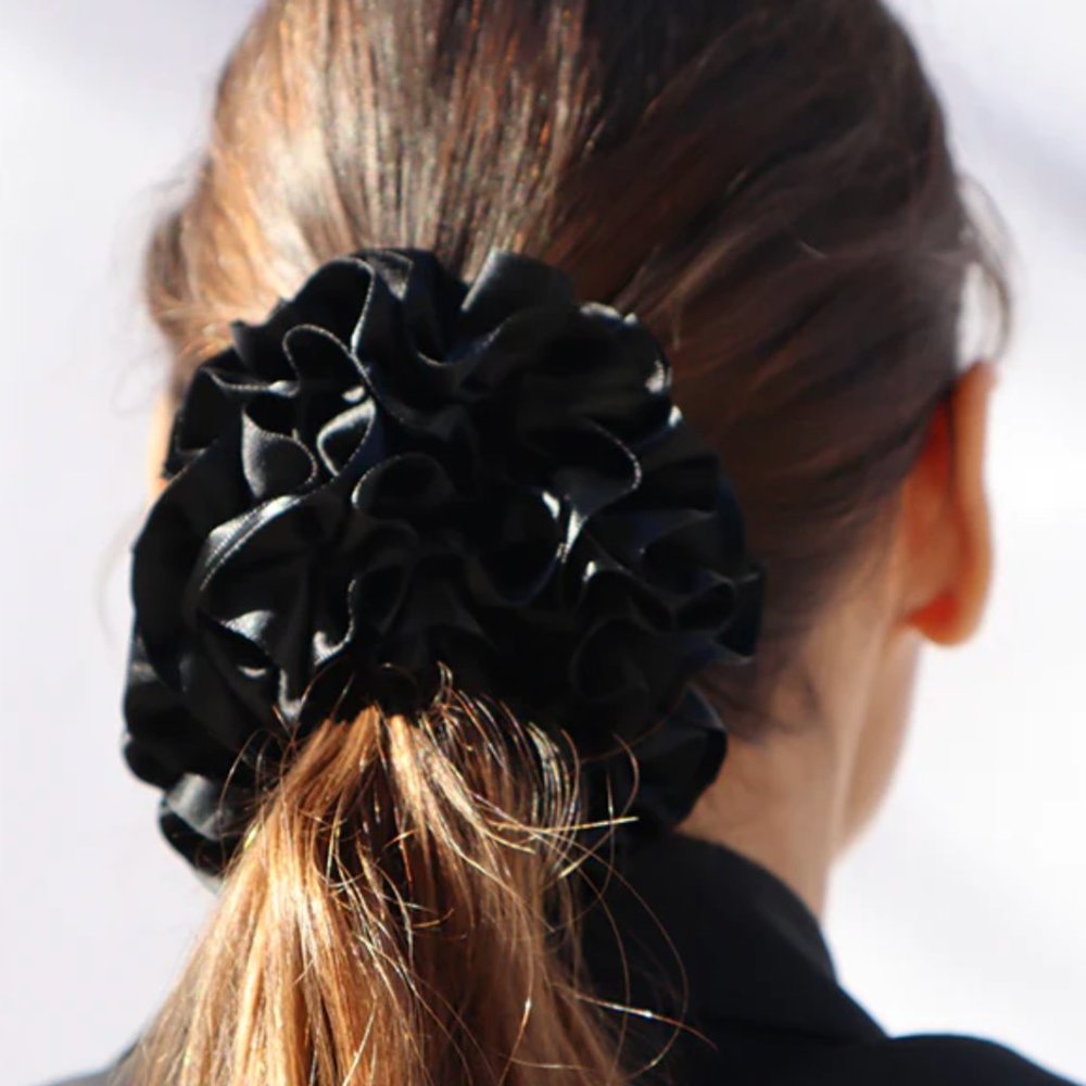 Maryam Nassir Zadeh Black Carnation Scrunchie